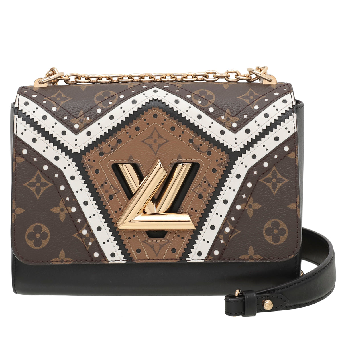 LOUIS VUITTON モノグラム メタリック 36 Louis Vuitton Tricolor Veau Satin Monogram Twist MM Bag – THE CLOSET