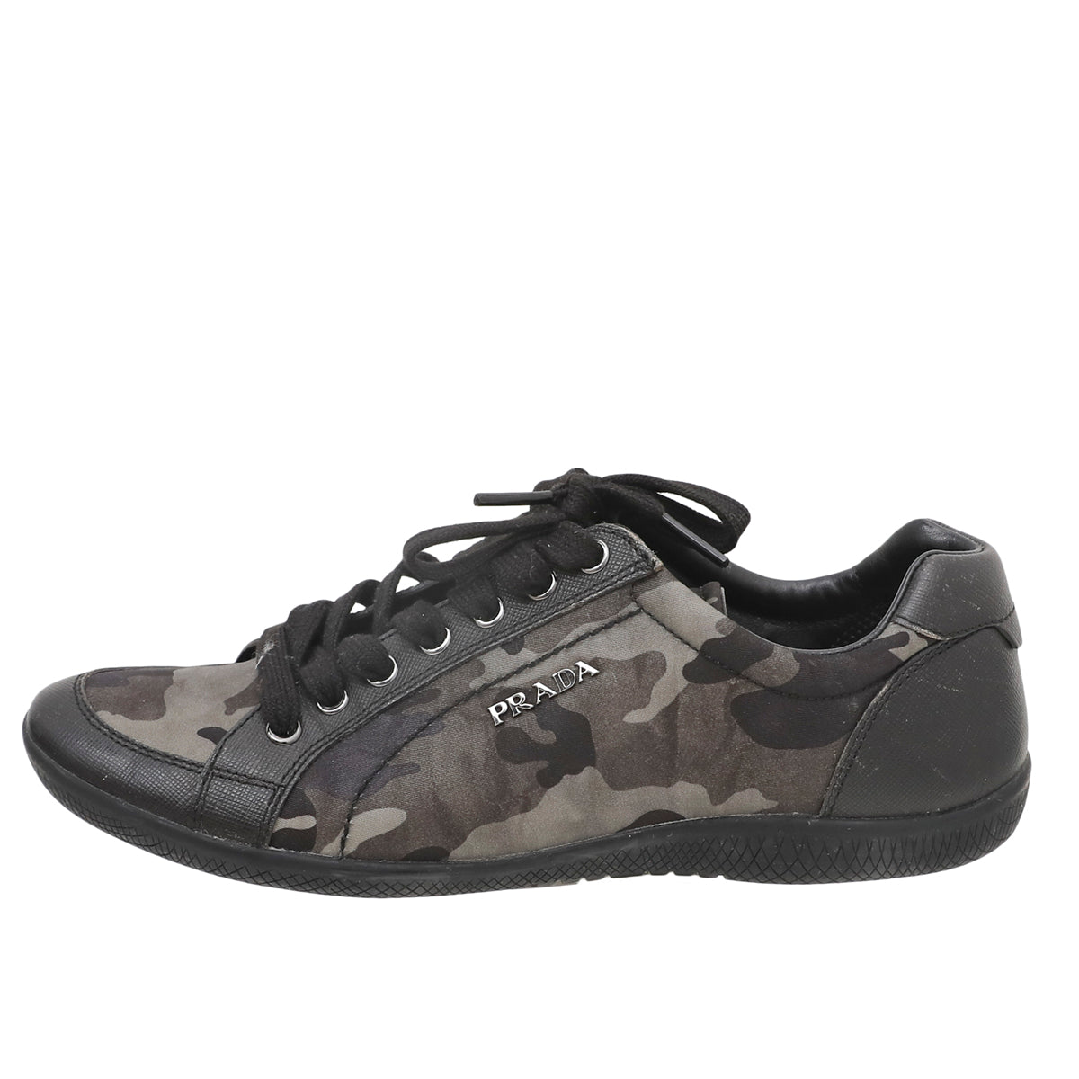 Prada Camo Green Camouflage Low Top Sneaker 37 – THE CLOSET