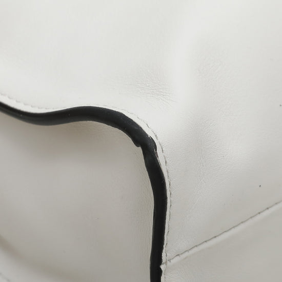 Prada Bianco Prada Logo Tote Bag