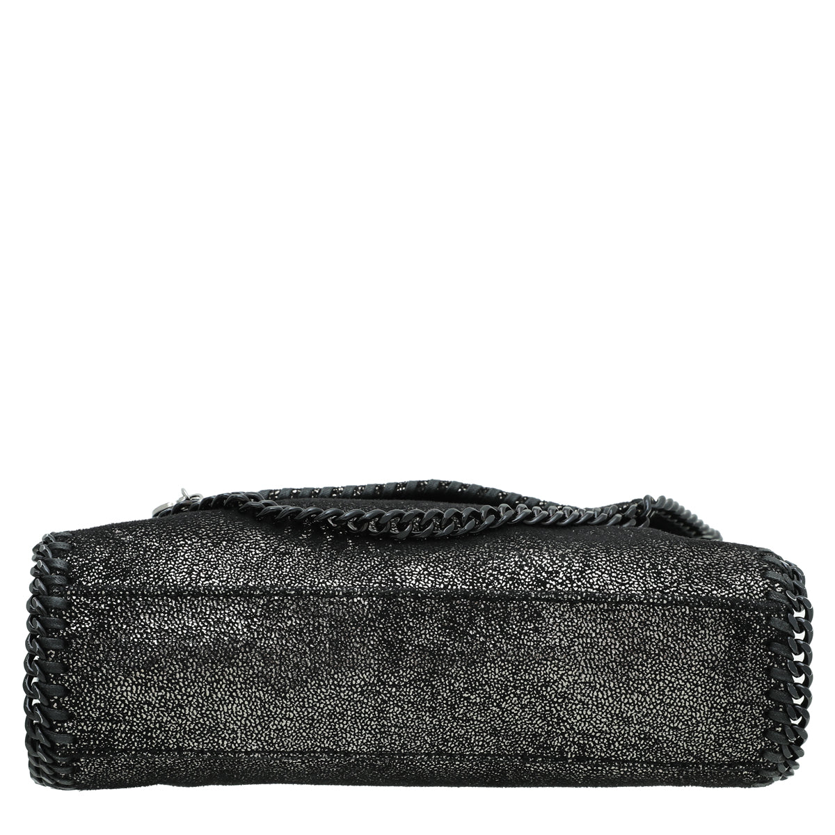 falabella quilted metallic mini backpack Stella McCartney Metallic Black Falabella Mini Tote Bag