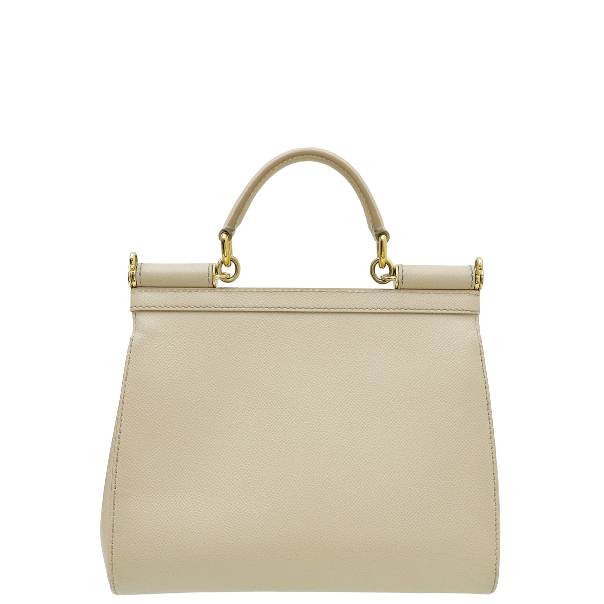 Dolce & Gabbana Beige Dauphine Sicily Medium Bag