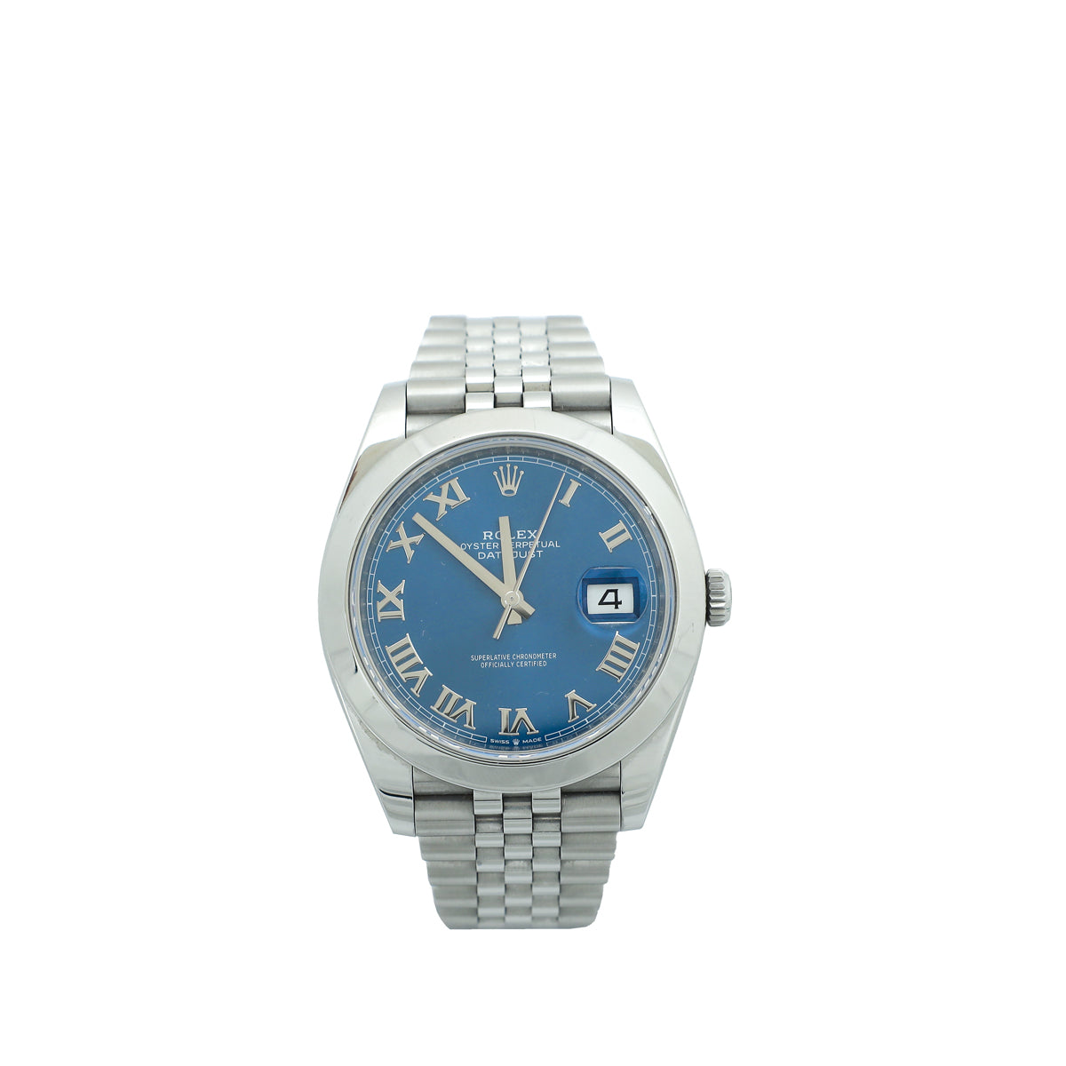 Rolex Stainless Steel Oyster Datejust 126300 Azzurro 41mm Watch-Rolex-THE CLOSET