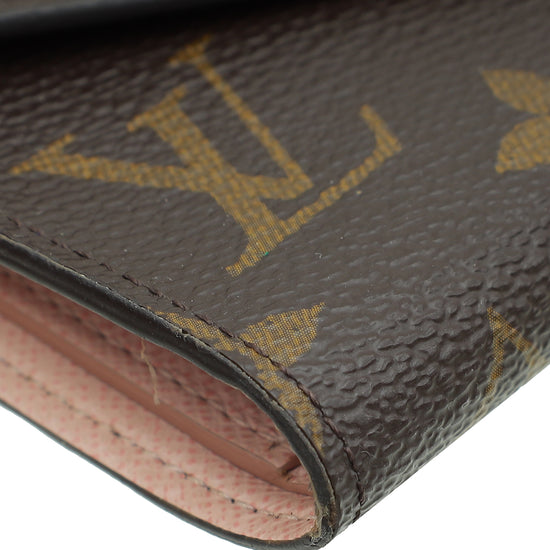 Louis Vuitton Monogram Rose Ballerine Victorine Wallet w/ AJJ Initials