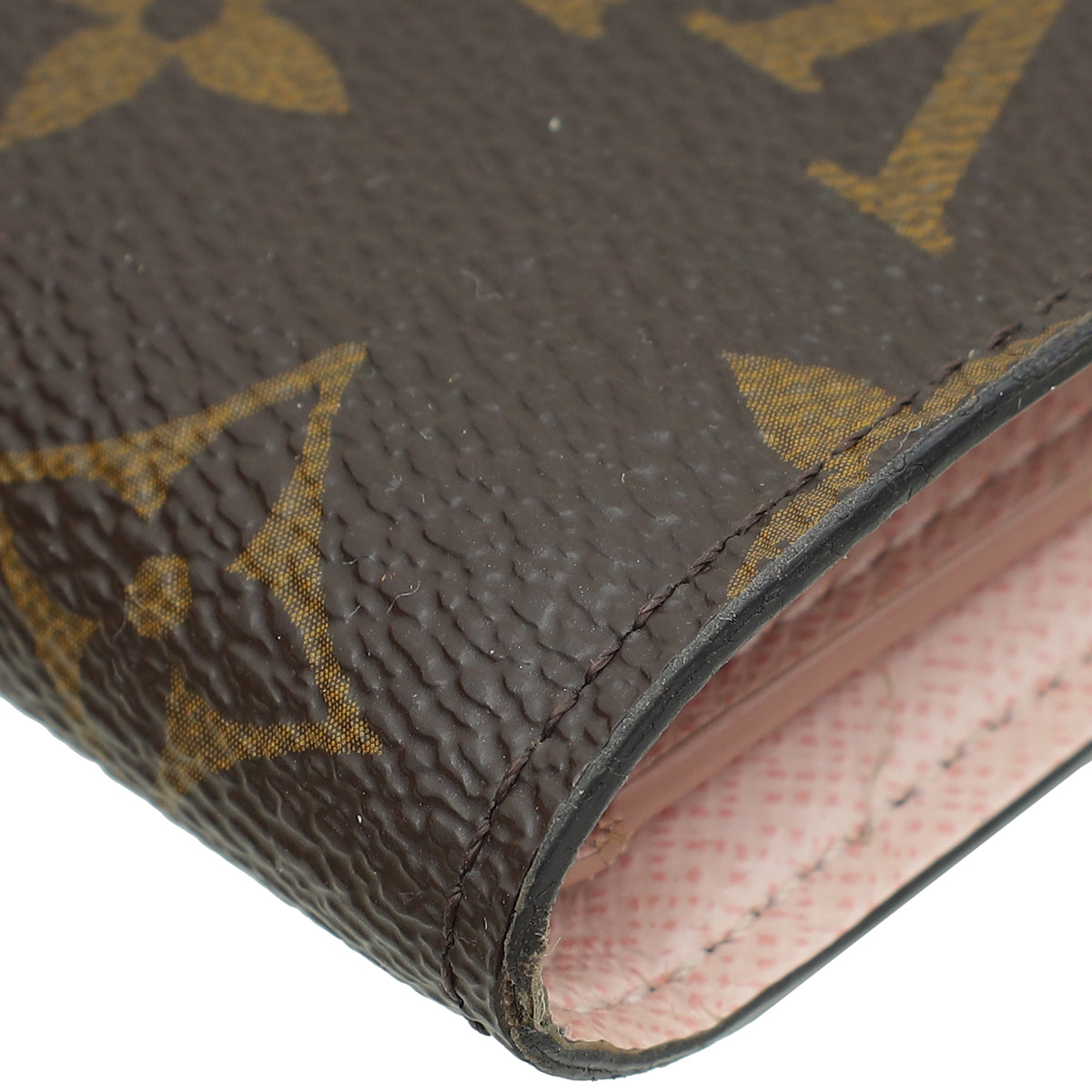 Louis Vuitton Monogram Rose Ballerine Victorine Wallet w/ AJJ Initials