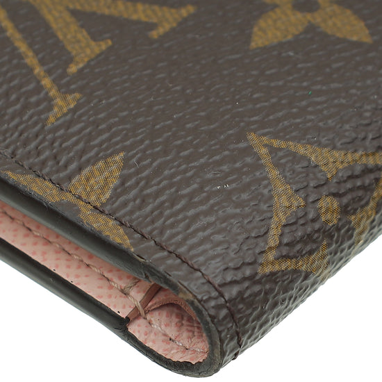 Louis Vuitton Monogram Rose Ballerine Victorine Wallet w/ AJJ Initials