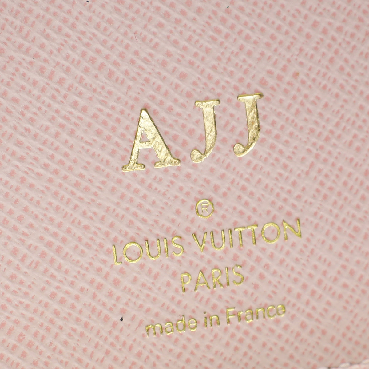 Louis Vuitton Monogram Rose Ballerine Victorine Wallet w/ AJJ Initials