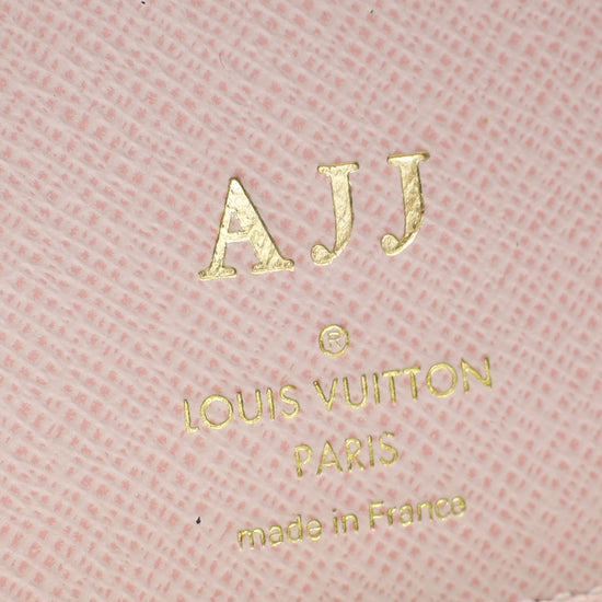 Louis Vuitton Monogram Rose Ballerine Victorine Wallet w/ AJJ Initials