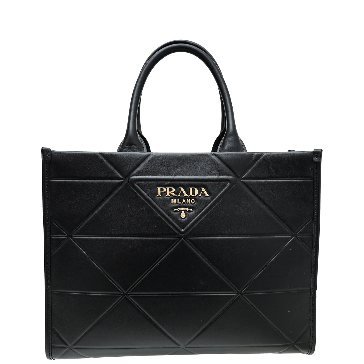 Prada Black Symbole Bag w/ Topstitching-Prada-THE CLOSET