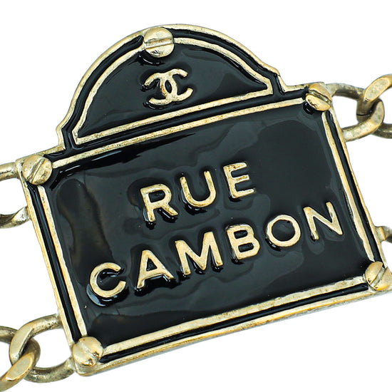 Chanel Bicolor Rue Cambon Charm Bracelet