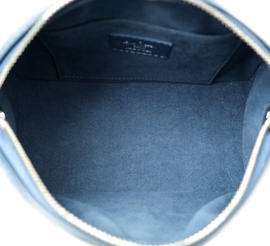 Louis Vuitton Navy Nacre Metallic Monogram Empreinte Speedy 20 Bandouliere Bag