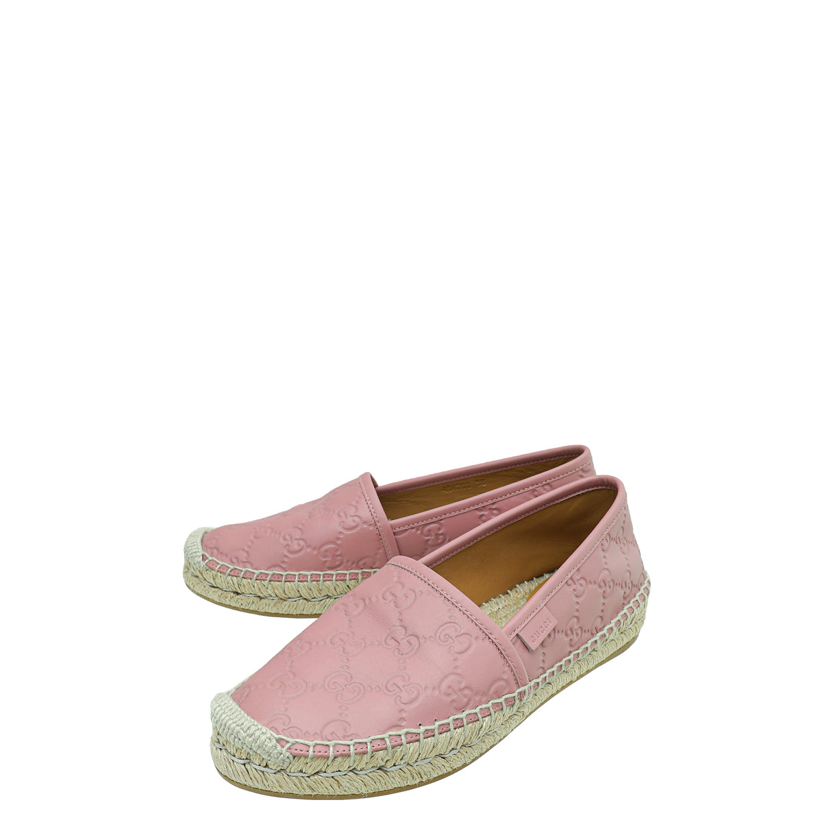Gucci Dusty Pink Guccissima Espadrille Flats 36-Gucci-THE CLOSET