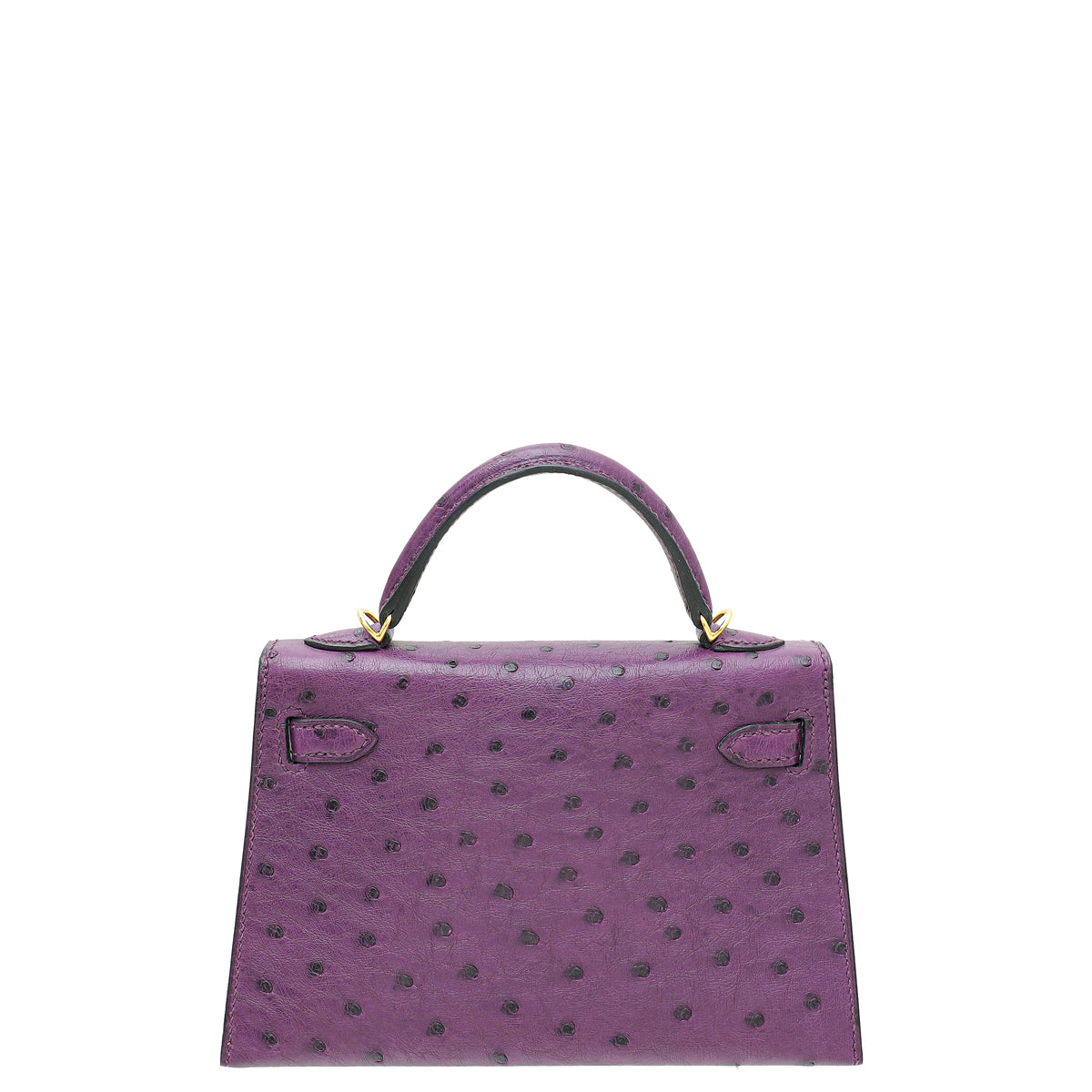 Hermes Violine Ostrich Sellier Mini Kelly Bag-Hermes-THE CLOSET