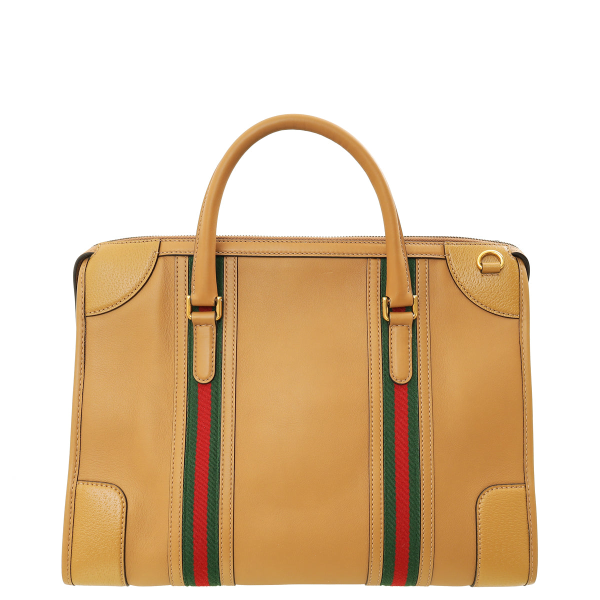 Gucci Brown Tan Bauletto Duffle Large Bag