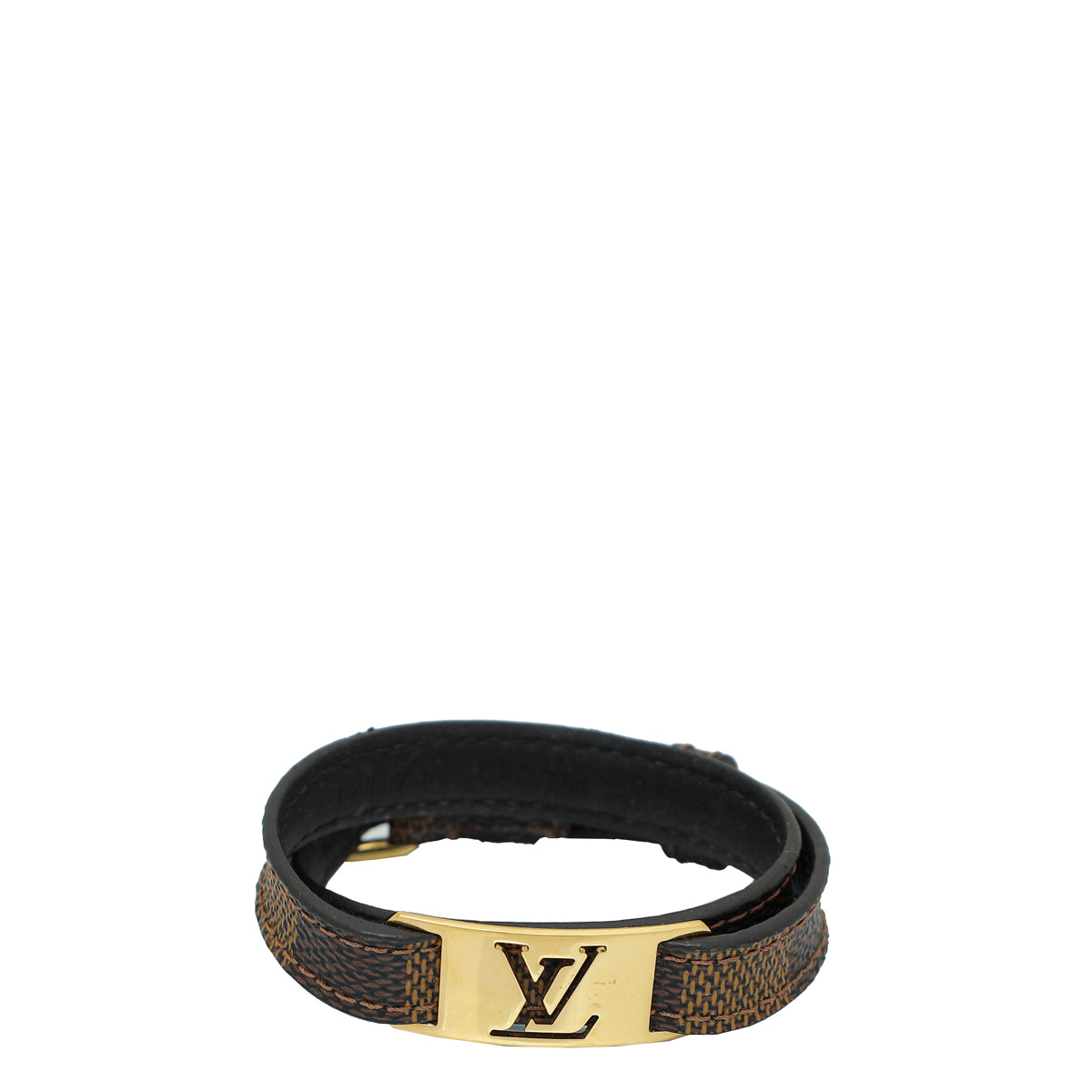 Louis Vuitton Sign It Bracelet Brown Damier Canvas. Size 19