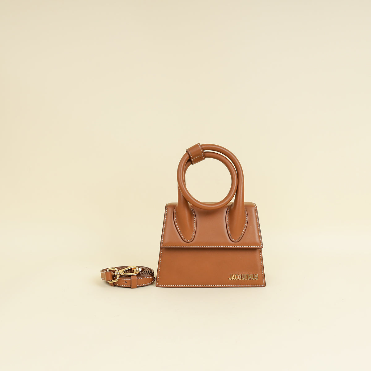Jacquemus Brown Le Chiquito Noeud Bag-Jacquemus-THE CLOSET