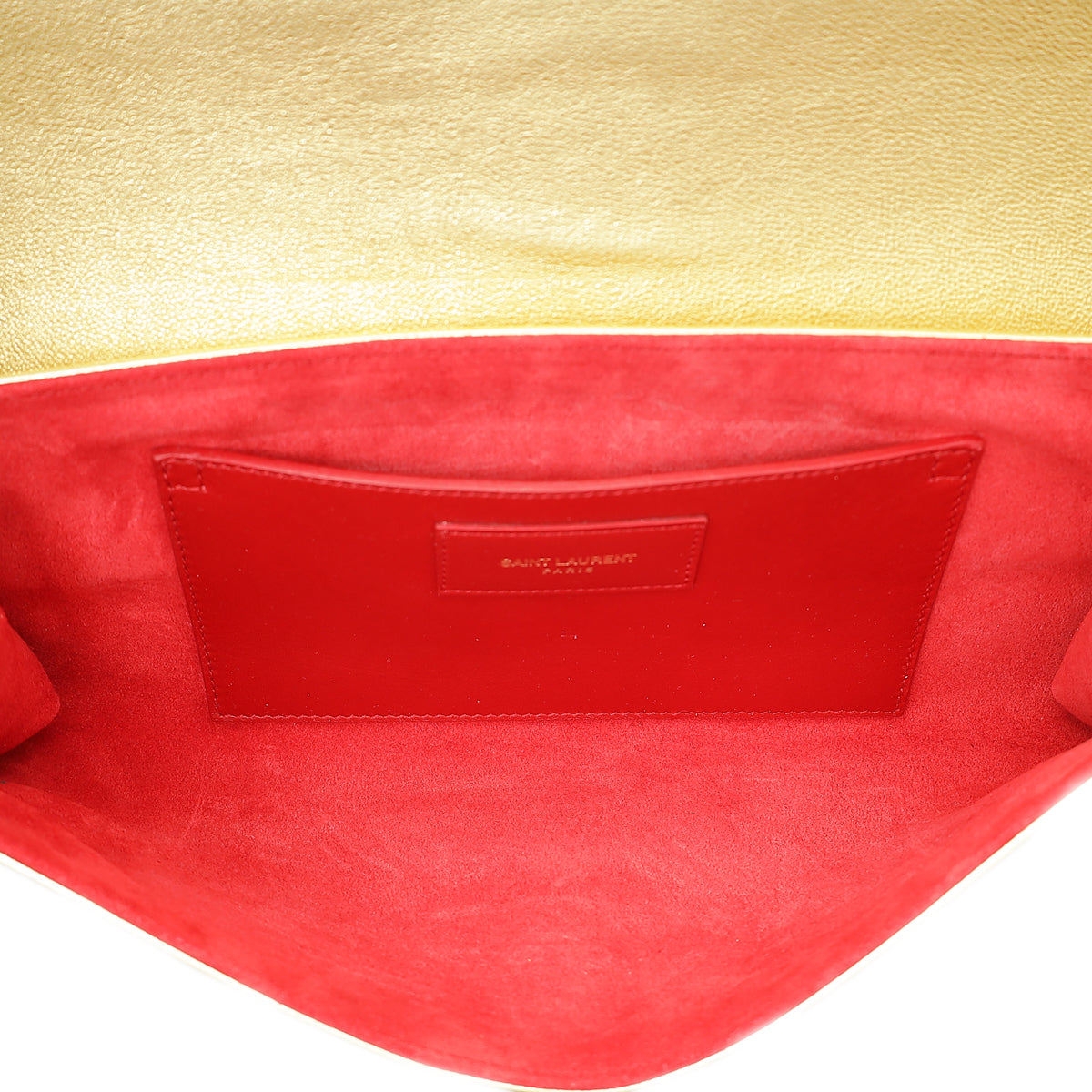 YSL Bicolor Wrap Around Tassel Chain Clutch