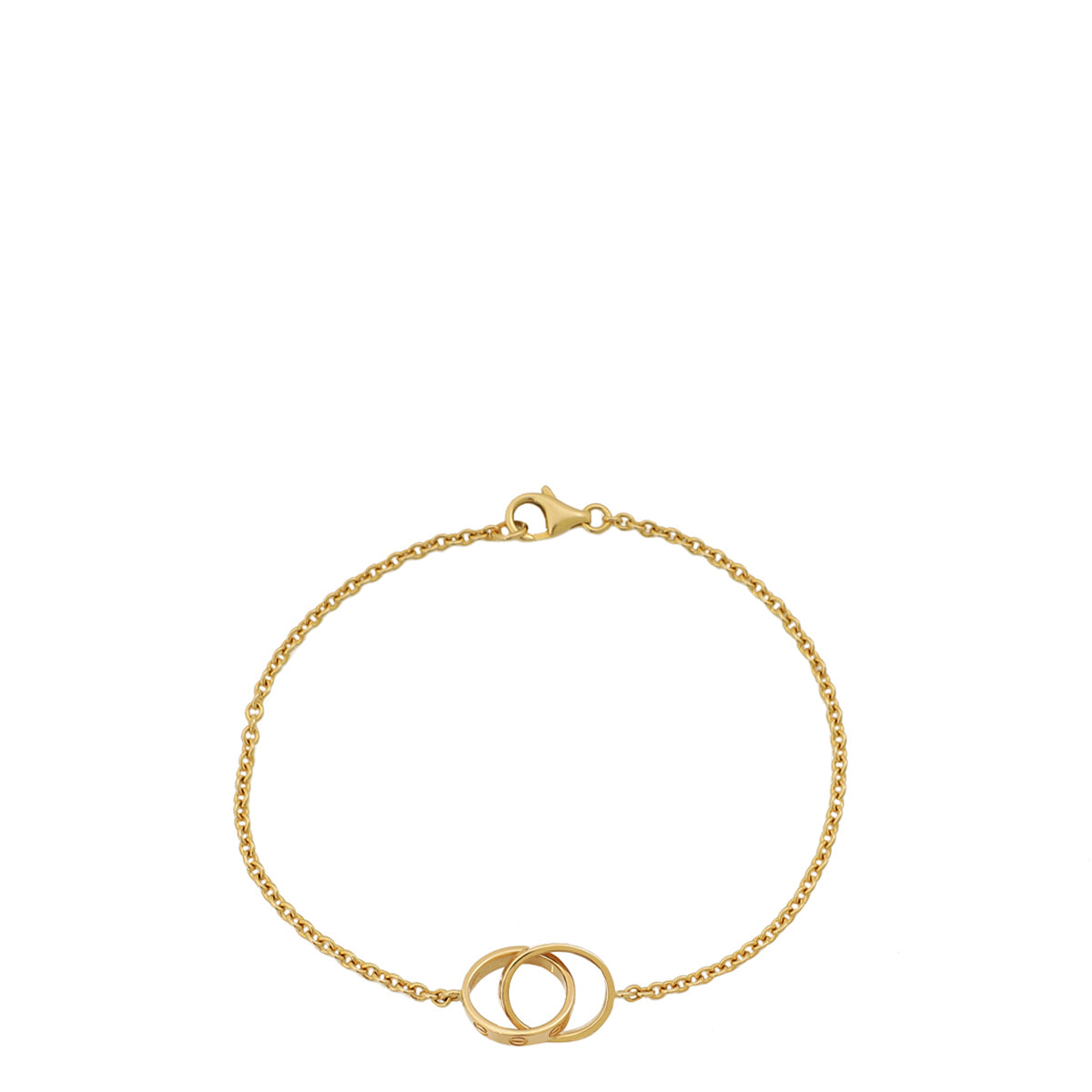 Cartier 18K Yellow Gold Love Interlocking Hoops Bracelet-Cartier-THE CLOSET