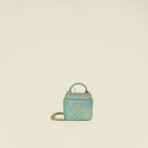 Chanel Bicolor Ombre Mini Chain Vanity Top Handle Bag