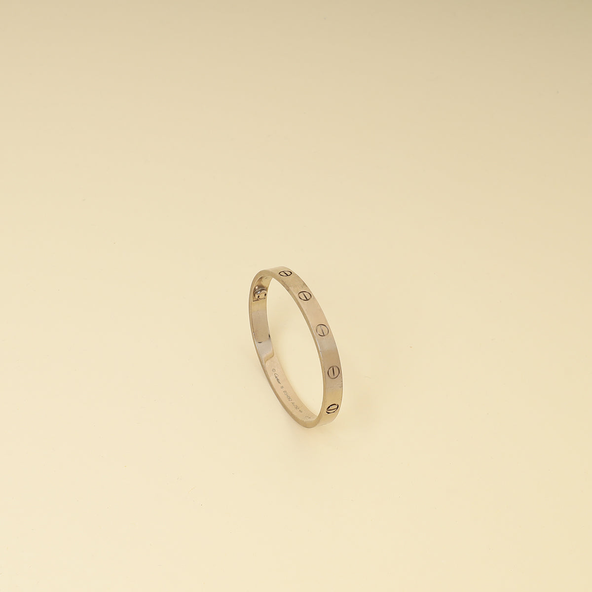 Cartier 18K White Gold Classic Model Love 6.1mm Bracelet 16-Cartier-THE CLOSET