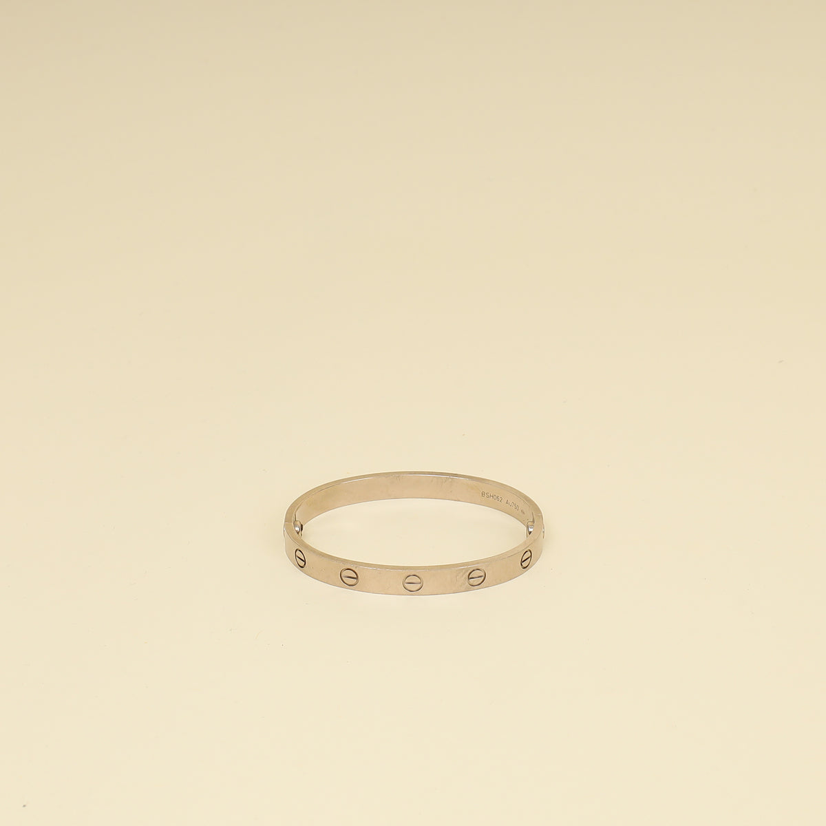 Cartier 18K White Gold Classic Model Love 6.1mm Bracelet 16-Cartier-THE CLOSET