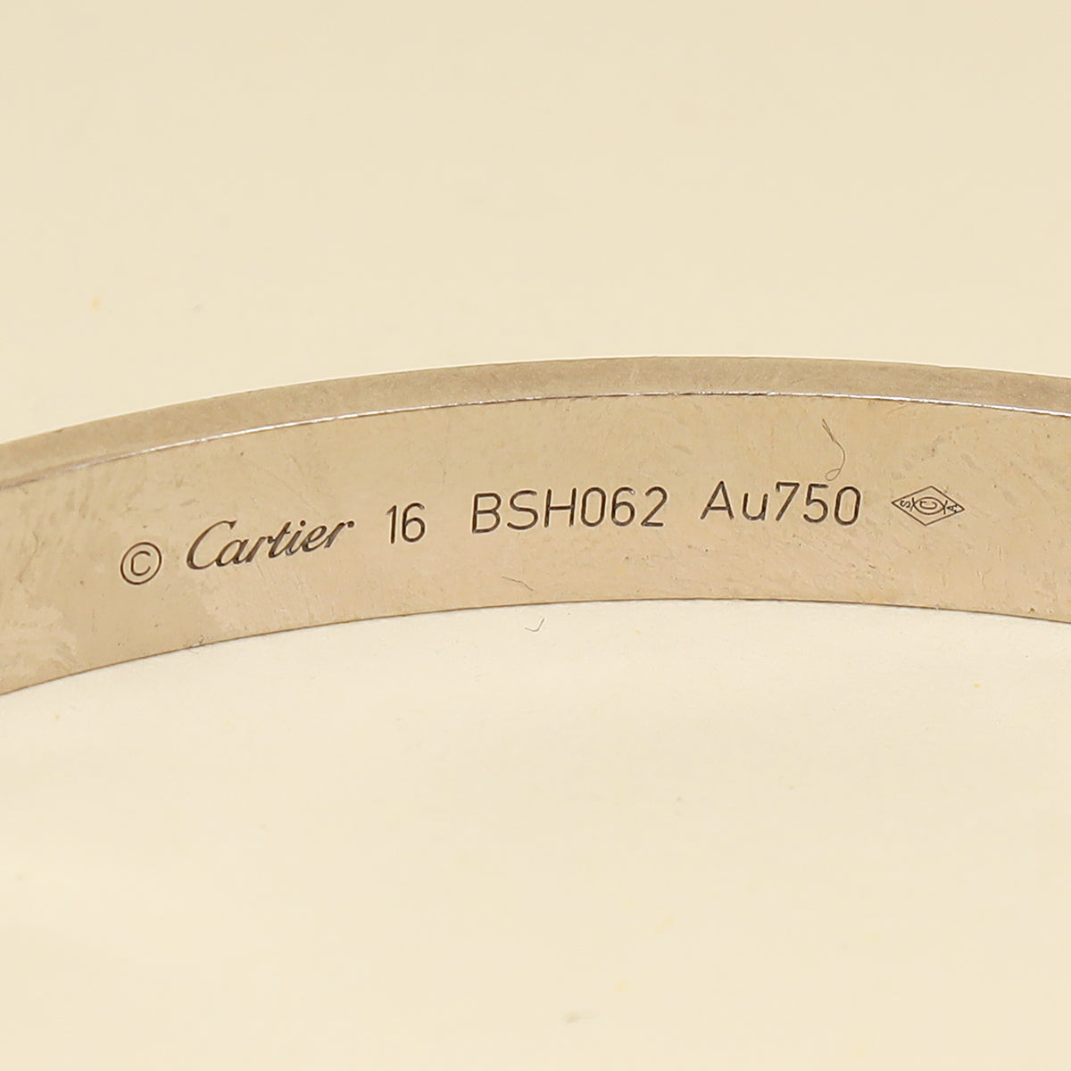 Cartier 18K White Gold Classic Model Love 6.1mm Bracelet 16-Cartier-THE CLOSET