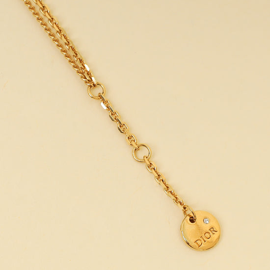 Christian Dior Gold Finish Petit CD Double Bracelet-Christian Dior-THE CLOSET