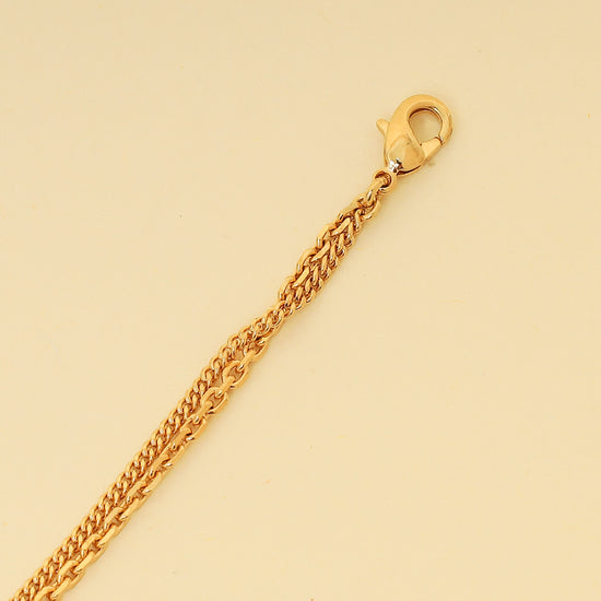 Christian Dior Gold Finish Petit CD Double Bracelet-Christian Dior-THE CLOSET
