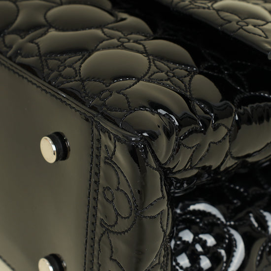 Louis Vuitton Black Flower Malletage Twist GM Bag