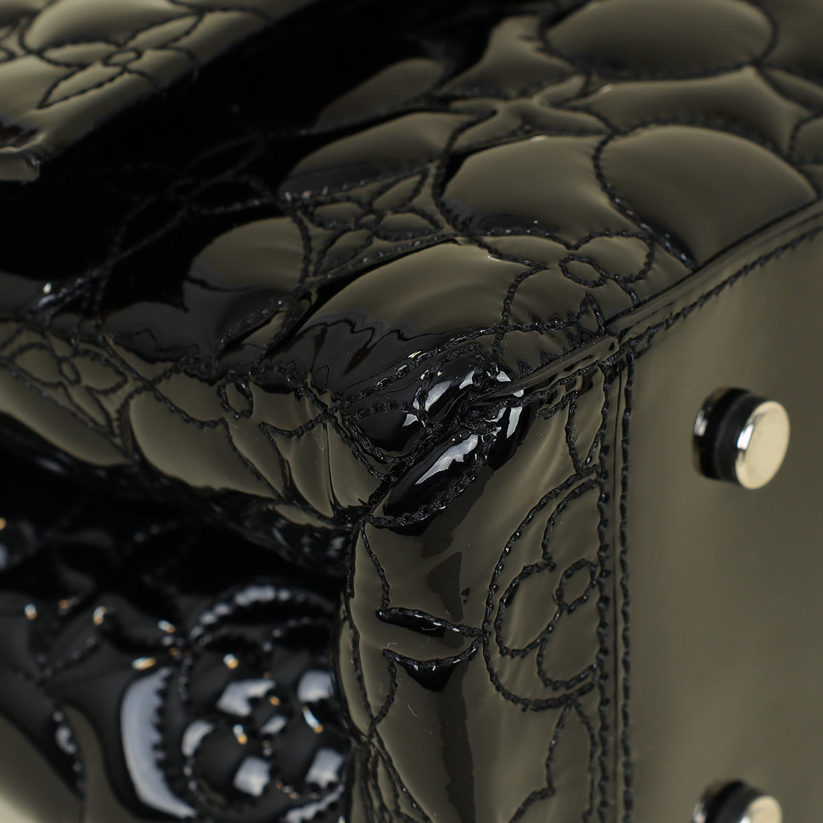 Louis Vuitton Black Flower Malletage Twist GM Bag