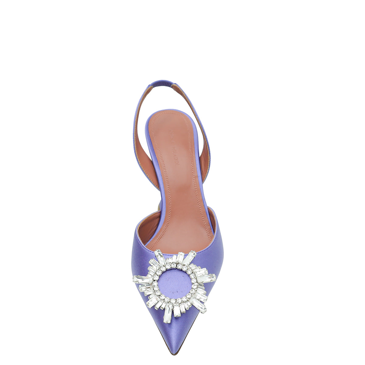 Amina Muaddi Lilac Begum Crystal Satin Slingback 38-Amina Muaddi-THE CLOSET