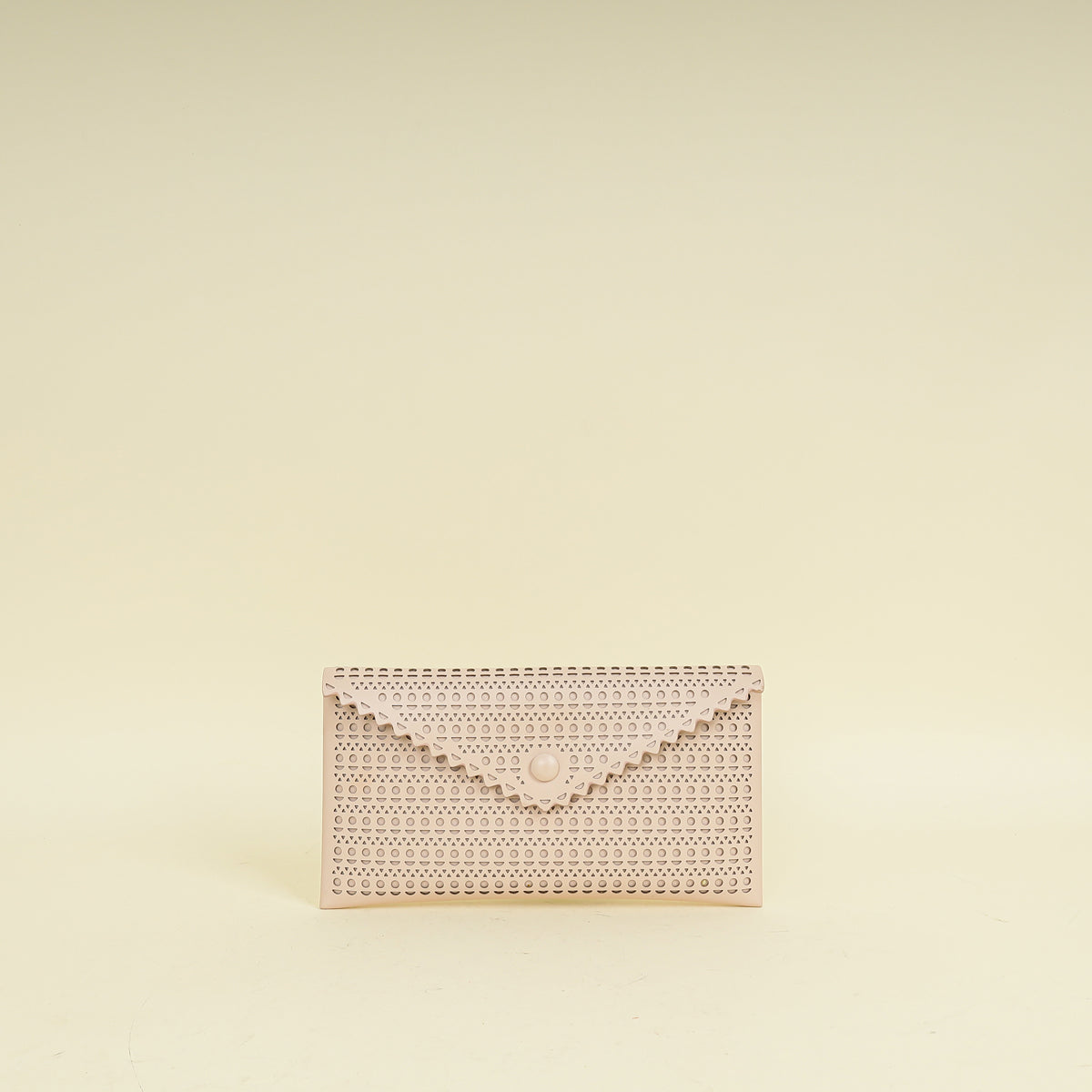 Alaia Nude Laser Cut Clutch
