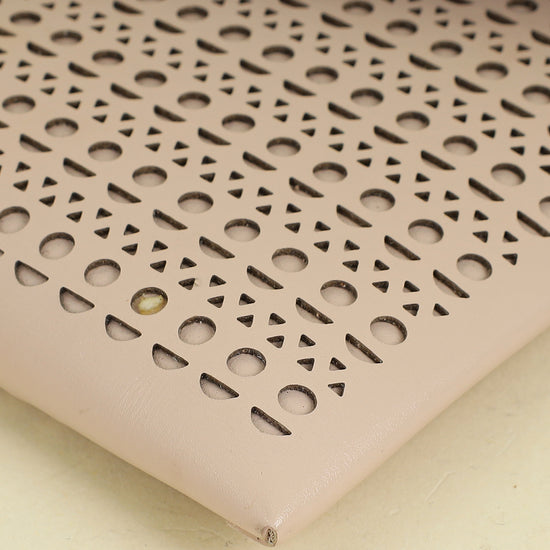 Alaia Nude Laser Cut Clutch