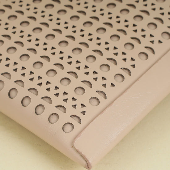 Alaia Nude Laser Cut Clutch