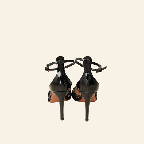 Alaïa Black High Fishnet 90mm Pumps 38-Alaïa-THE CLOSET