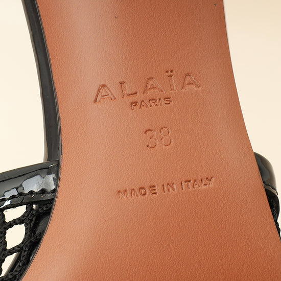 Alaïa Black High Fishnet 90mm Pumps 38-Alaïa-THE CLOSET