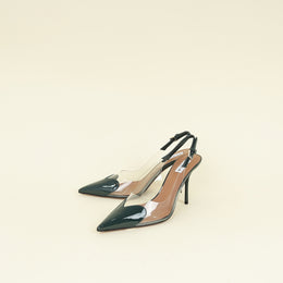 Alaia Dark Green Vert Bouteille Le Cœur Slingback Pumps 38