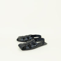 Alaia Black Folded Fishermen Flat Sandals 41