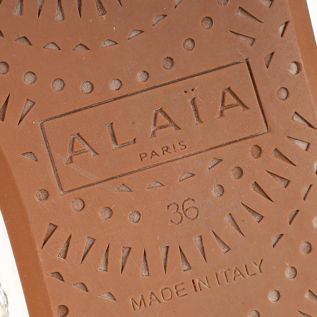 Alaïa White Crystal-Embellished Ballet Flats 36