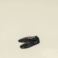 Alaia Black Cage Ballet Flats 38