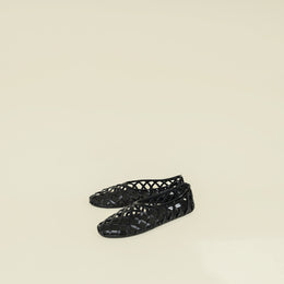 Alaia Black Cage Ballet Flats 38