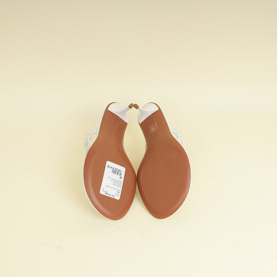 Alaïa Blanc Casse Laser Cut  Mules 39