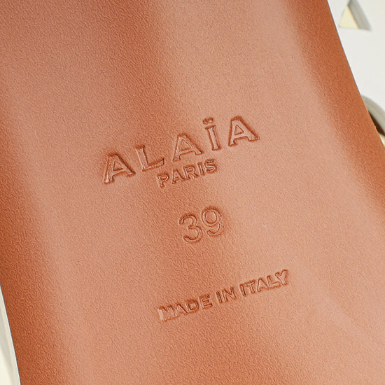 Alaïa Blanc Casse Laser Cut  Mules 39