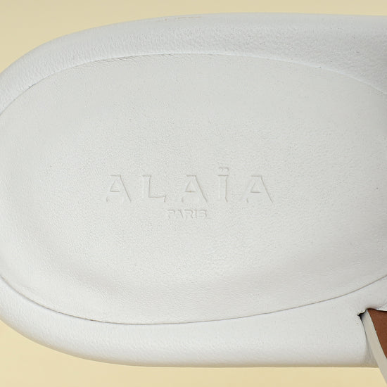 Alaïa Blanc Casse Laser Cut  Mules 39