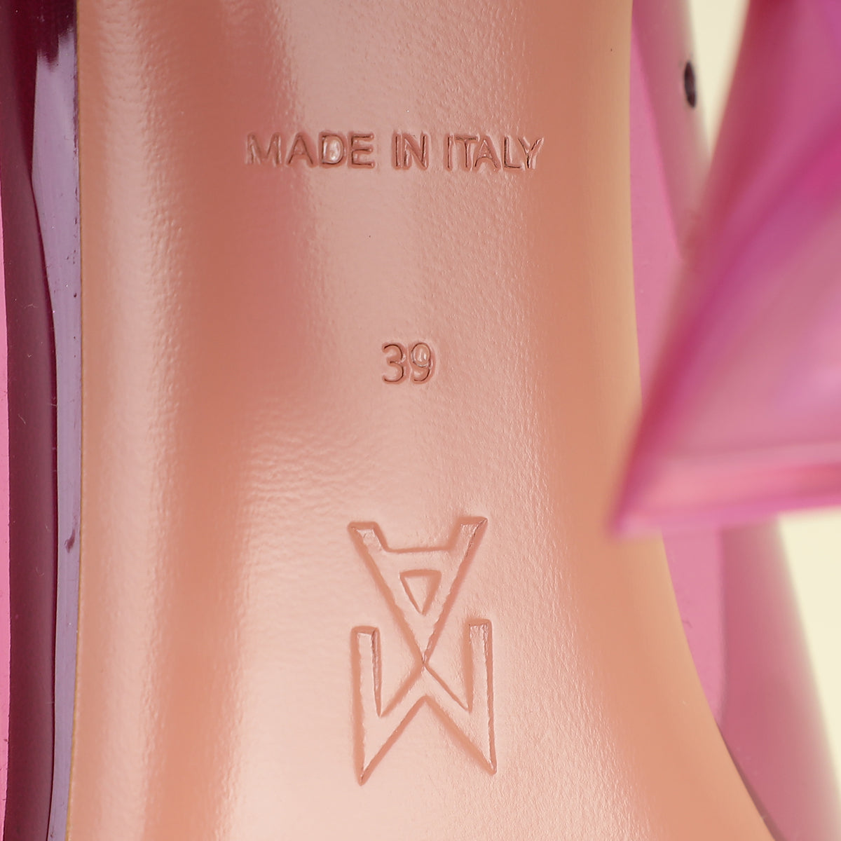 Amina Muaddi Fuchsia Rosie PVC Pump 39