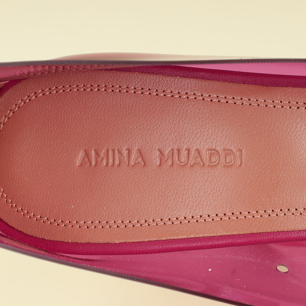 Amina Muaddi Fuchsia Rosie PVC Pump 39