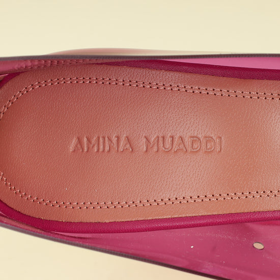 Amina Muaddi Fuchsia Rosie PVC Pump 39