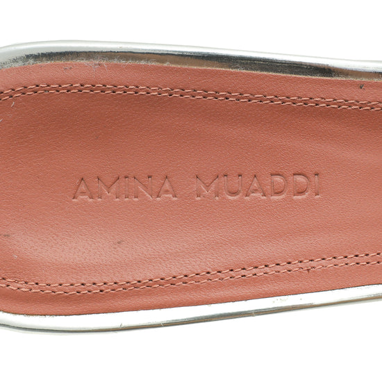 Amina Muaddi Bicolor Lupita Glass PVC Transparent Slipper 37