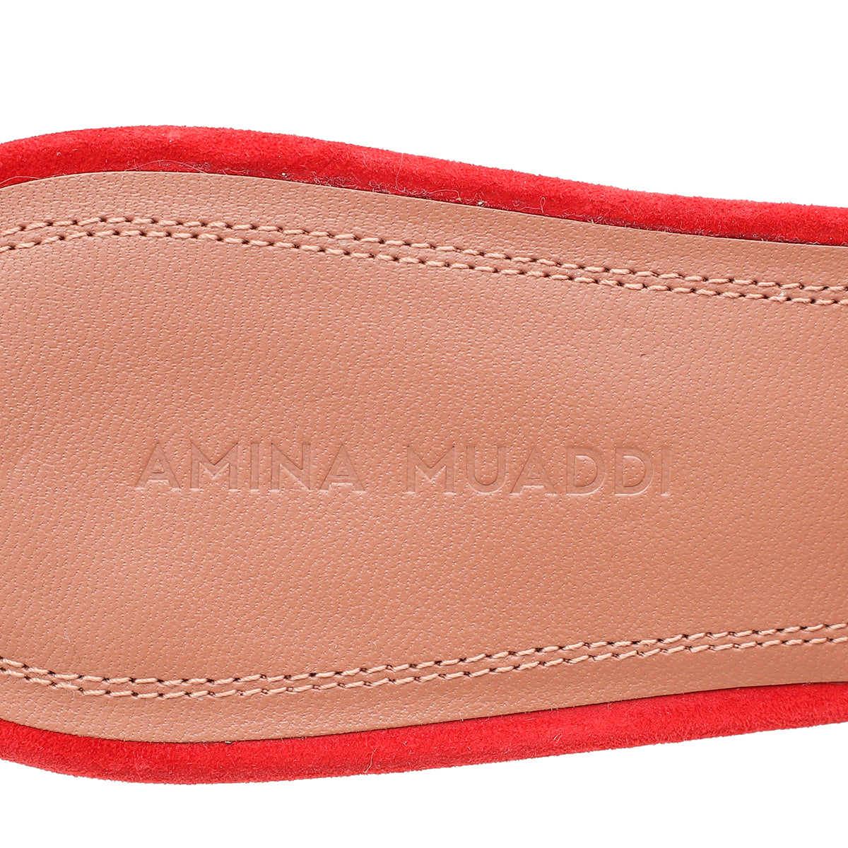 Amina Muaddi Red Caroline 95 Satin Crystal-Embellished Mules 38