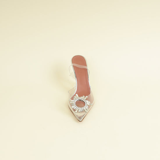 Amina Muaddi Bicolor Begum PVC Slingback 39