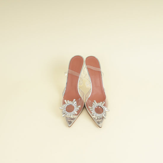 Amina Muaddi Bicolor Begum PVC Slingback 39
